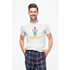  D&B Férfi/Unisex Póló ST00078 Yoga Fehér-Méret XL