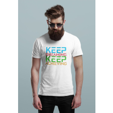 D&B Férfi/Unisex Póló ST00090 Keep Dreaming Fehér-Méret 2XL férfi póló
