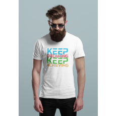  D&B Férfi/Unisex Póló ST00090 Keep Dreaming Fehér-Méret L