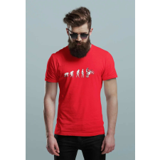  D&amp;B Férfi/Unisex Póló ST00095 Evolution Piros-Méret M férfi póló