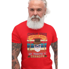  D&B Férfi/Unisex Póló ST00103 Grandpa Piros-Méret XL