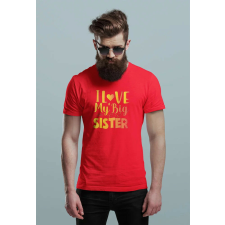 D&B Férfi/Unisex Póló ST00105 Sister Piros-Méret 2XL férfi póló