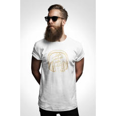  D&B Férfi/Unisex Póló ST00117 Life Sound Fehér-Méret S