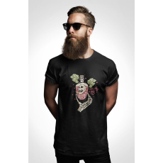  D&B Férfi/Unisex Póló ST00133 Vine Fekete-Méret S