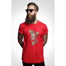 D&B Férfi/Unisex Póló ST00133 Vine Piros-Méret M férfi póló
