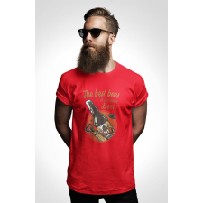  D&amp;B Férfi/Unisex Póló ST00135 Beer Piros-Méret XL férfi póló