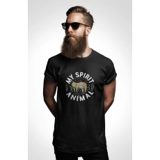  D&B Férfi/Unisex Póló ST00146 My Spirit Animal Fekete-Méret 3XL