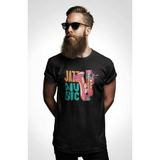  D&amp;B Férfi/Unisex Póló ST00151 Jazz Fekete-Méret 2XL férfi póló