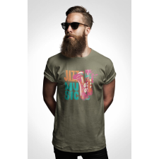 D&B Férfi/Unisex Póló ST00151 Jazz Katonai zöld-Méret S férfi póló