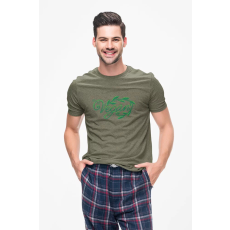  D&B Férfi/Unisex Póló ST00159 Vegan Katonai zöld-Méret 4XL