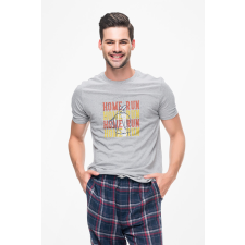  D&amp;B Férfi/Unisex Póló ST00162 Home Run Szürke-Méret XL férfi póló