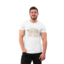 D&B Férfi/Unisex Póló ST00165 Bike Fehér-Méret XL férfi póló