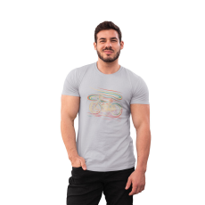  D&B Férfi/Unisex Póló ST00165 Bike Szürke-Méret M