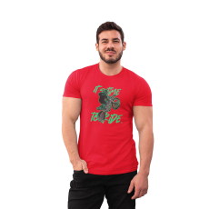  D&B Férfi/Unisex Póló ST00168 Ride Piros-Méret 2XL