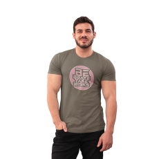  D&B Férfi/Unisex Póló ST00173 Risks Katonai zöld-Méret 3XL