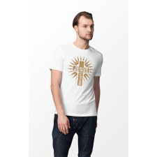 D&B Férfi/Unisex Póló ST00184 Jesus Fehér-Méret 4XL férfi póló