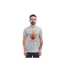 D&B Férfi/Unisex Póló ST00191 Yoga Szürke-Méret 2XL férfi póló