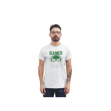  D&amp;B Férfi/Unisex Póló ST00202 Gamer Fehér-Méret S férfi póló