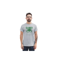  D&B Férfi/Unisex Póló ST00202 Gamer Szürke-Méret 3XL