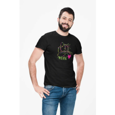  D&B Férfi/Unisex Póló ST00204 Meow Fekete-Méret 3XL
