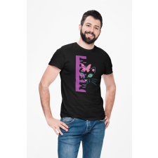  D&amp;B Férfi/Unisex Póló ST00207 Meow Fekete-Méret XL férfi póló