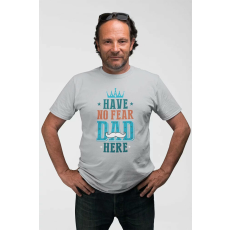  D&B Férfi/Unisex Póló ST00223 Dad Here Szürke-Méret 5XL