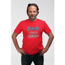 D&B Férfi/Unisex Póló ST00224 Dad Jokes Piros-Méret M férfi póló
