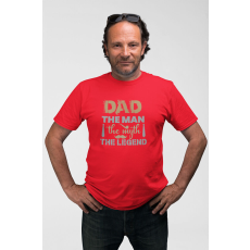  D&B Férfi/Unisex Póló ST00226 The Man Piros-Méret 4XL