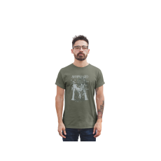  D&B Férfi/Unisex Póló ST00230 From The Shadow Katonai zöld-Méret 4XL