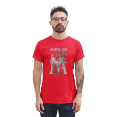  D&B Férfi/Unisex Póló ST00230 From The Shadow Piros-Méret 5XL