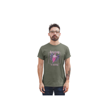 D&B Férfi/Unisex Póló ST00236 Destiny Katonai zöld-Méret 2XL férfi póló