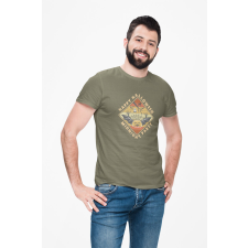 D&B Férfi/Unisex Póló ST00250 Halloween Katonai zöld-Méret XL férfi póló