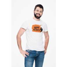  D&B Férfi/Unisex Póló ST00252 Halloween Fehér-Méret 2XL