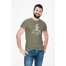 D&B Férfi/Unisex Póló ST00253 Halloween Piros-Méret L férfi póló