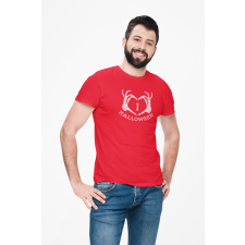  D&amp;B Férfi/Unisex Póló ST00255 Halloween Piros-Méret M férfi póló