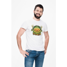  D&B Férfi/Unisex Póló ST00256 Halloween Fehér-Méret M