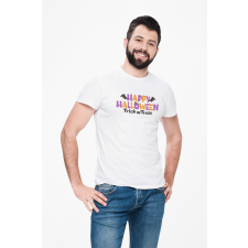 D&B Férfi/Unisex Póló ST00260 Halloween Fehér-Méret XL férfi póló