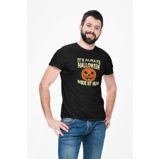  D&amp;B Férfi/Unisex Póló ST00263 Halloween Fekete-Méret 5XL férfi póló