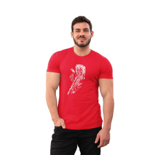 D&B Férfi/Unisex Póló ZN00001 Iron Maiden Piros-Méret M férfi póló