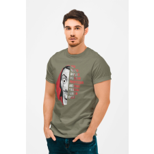 D&B Money Heist Férfi/Unisex Póló, Katonai sötétzöld, 3XL férfi póló