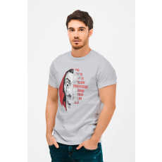 D&B Money Heist Férfi/Unisex Póló, Szürke, 3XL