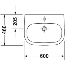  D-Code M Mosdó 600mm, fehér szaniter