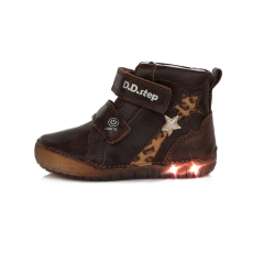 D.D. Step barna csillagos bokacsizma - LED - A050-288B - 25