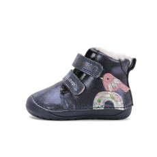 D.D. Step D.D.Step Kislány Barefoot Bélelt bokacipő - Madárkás - Kék - W070-52624-25