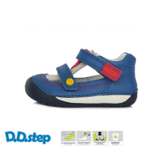 D.D.step D.D Step - Nyitott gyerekcipő - Zárt szandál - Barefoot, bőr - sötétkék