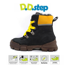 D.D. Step fekete bélelt bakancs - vízálló - 056-3