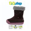 D.D.step - Gyerekcipő - Téli bélelt bőr bokacsizma - lila, macska