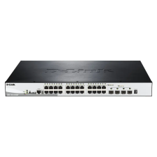 D-Link Switch DGS-1510-28XMP 24GE PoE+ 4SFP+ hub és switch