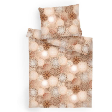 Dadka Geon ágynemű, szatén 140 × 200 cm, 70 × 90 cm, Mandalák, barna (8596132073897) lakástextília