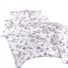 Dadka krepp Virágok lila, fehér 140 × 200, 70 × 90 cm (8596132040981) lakástextília